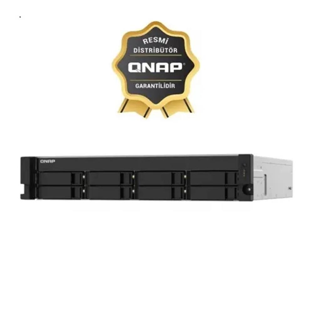 100035 QNAP TS-873AU-RP-4GB Ram 8 HDD Yuvalı Siyah Rack Nas Çoklu Depolama Ünitesi - Görsel 1