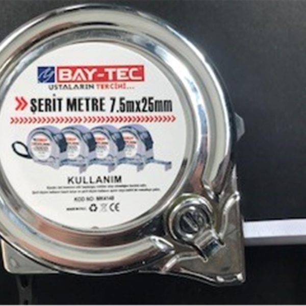 Bay-Tec Mk4148 7.5Mt 25MM Krom Şerit Metre