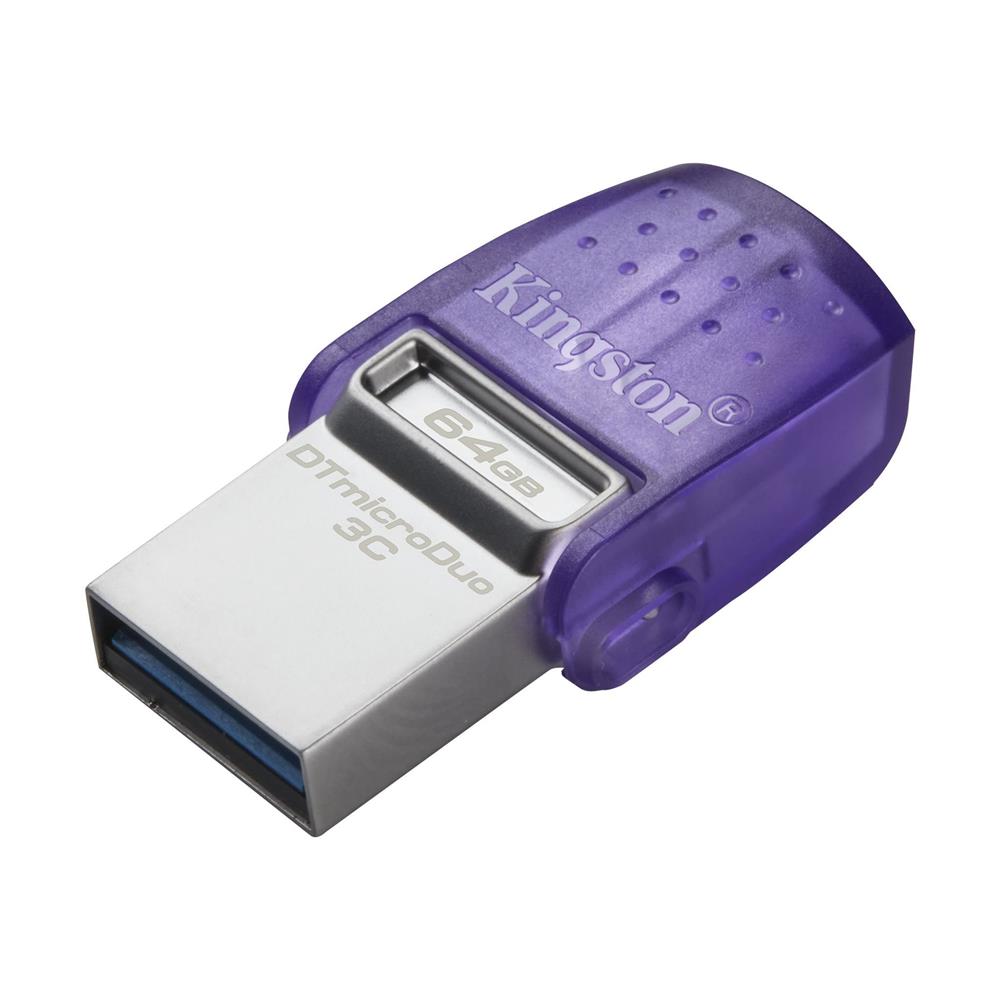 100829 Kingston DTDUO3CG3-64GB DataTraveler microDuo 3C 200MB-s dual USB-A + USB-C Flash Bellek - Görsel 1