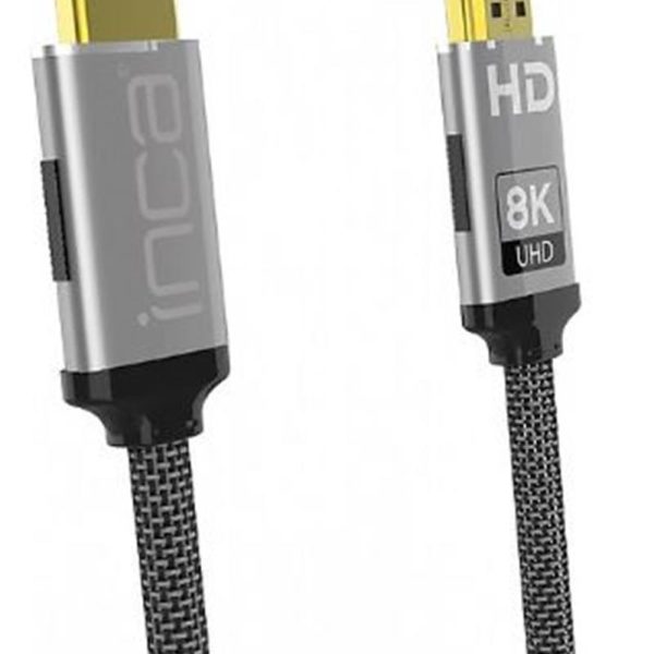 Inca IHM-15T 1.5mt 2.0  Altın Uç Örgülü Kablo Hdmı To Hdmı Kablo 8K 2.1V ( 7680 × 4320 8K)