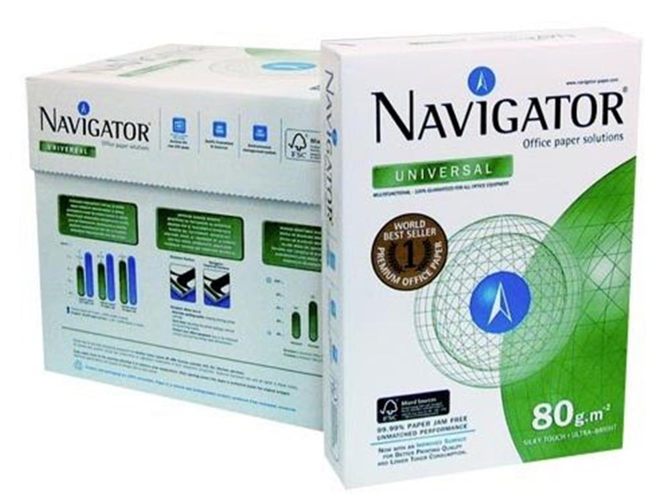 10455 Navigator A4 Fotokopi Kağıdı 80gr-500 lü 1 koli=5 paket 1 Palet = 225 paket - Görsel 1