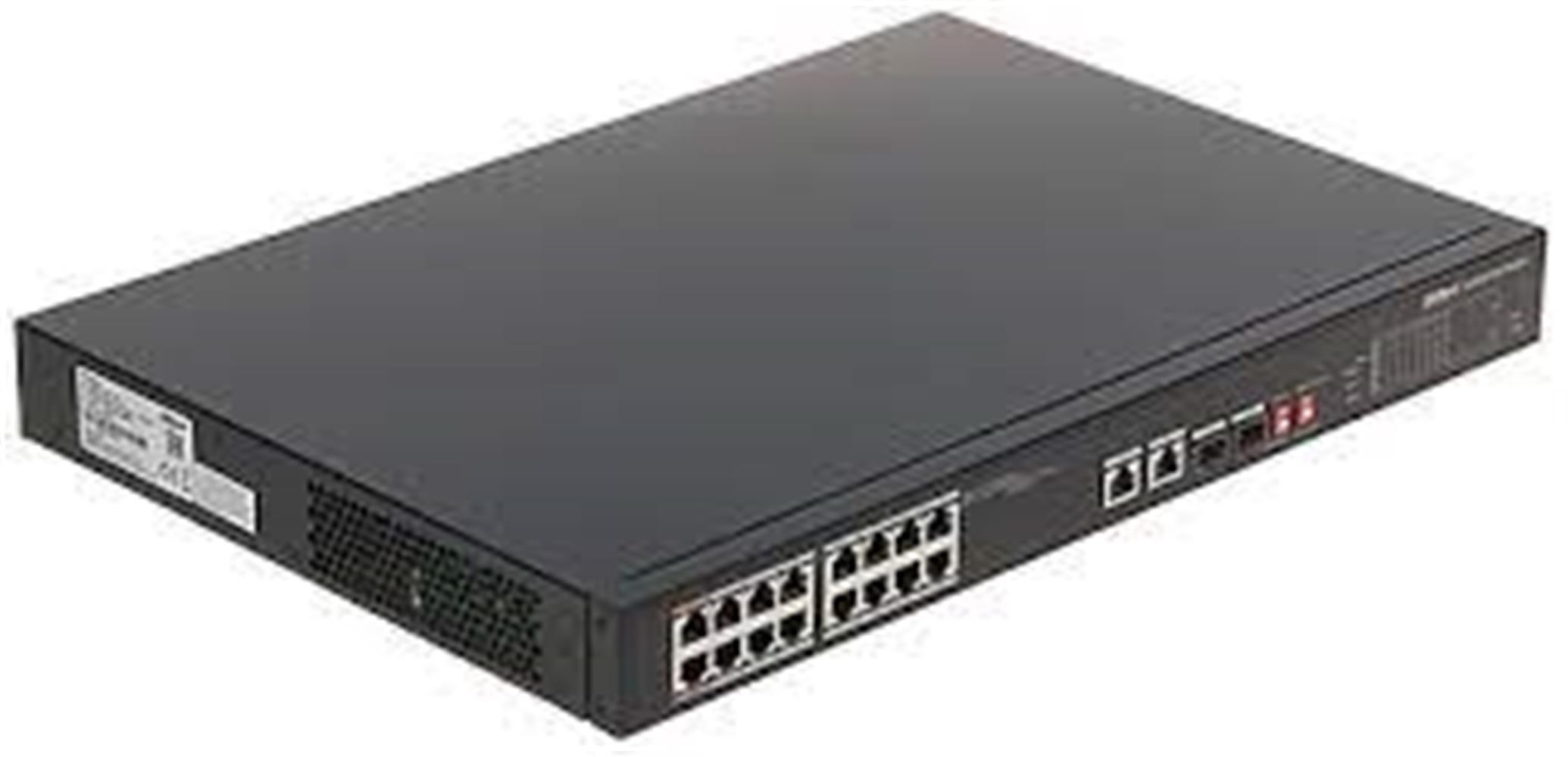 106511 DAHUA PFS3218-16ET -135 16 PORT GIGABIT +1XRJ45-1XGB SFP COMBO 135W POE RACKMOUNT SWITCH - Görsel 1