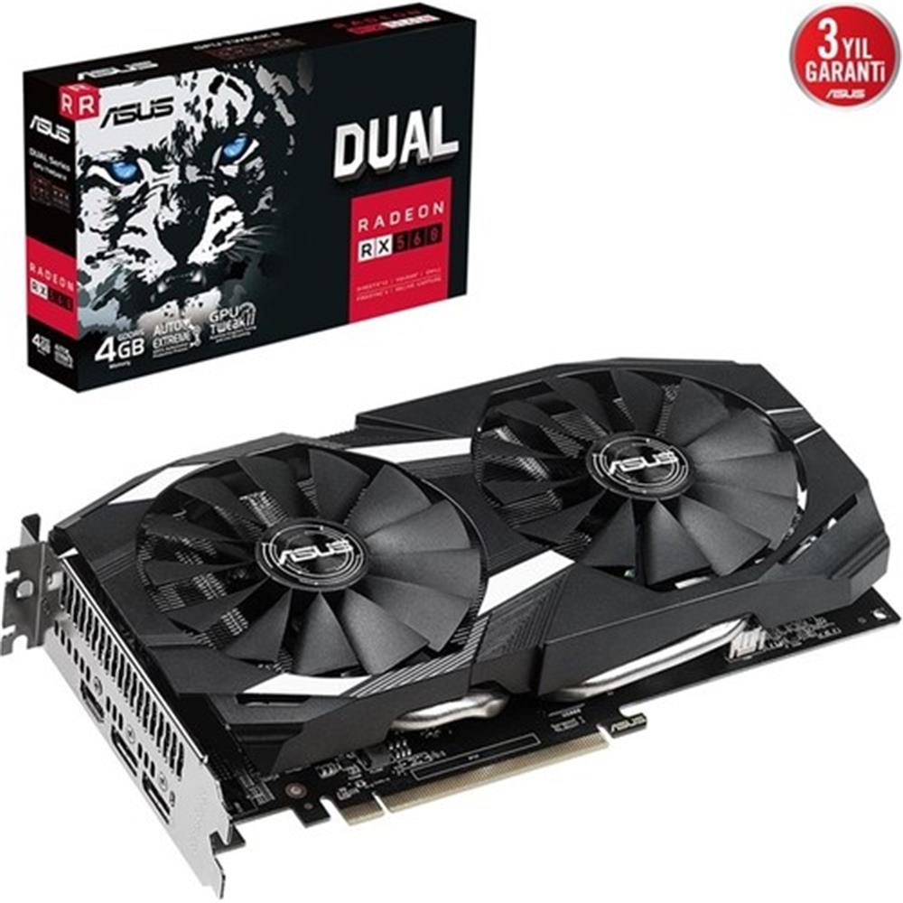 107309 Asus Radeon RX560 4gb Dual Gddr5 128BIT DUAL-RX560-4G Ekran Kartı - Görsel 1
