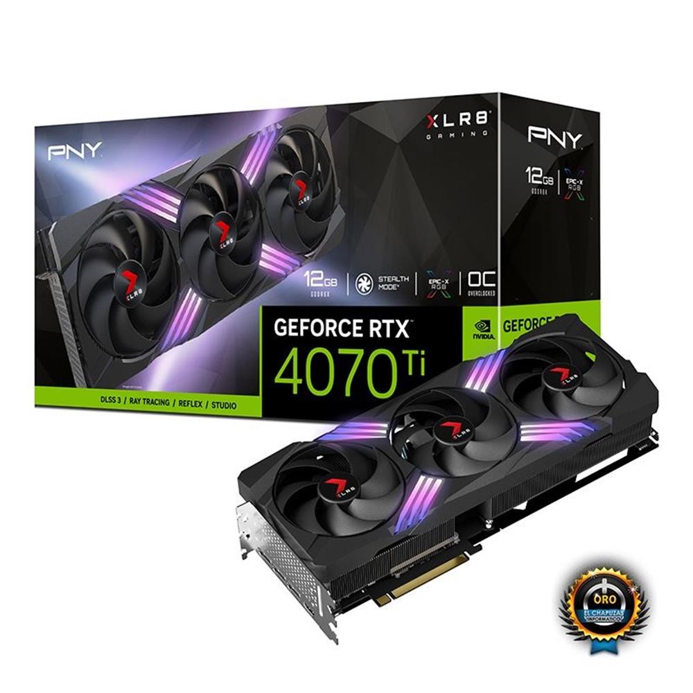 108448 Pny RTX4070Ti XLR8 Gaming VERTO 12GB GDDR6X 192Bit VCG4070T12TFXXPB1 DX12 Gaming Ekran Kartı - Görsel 1