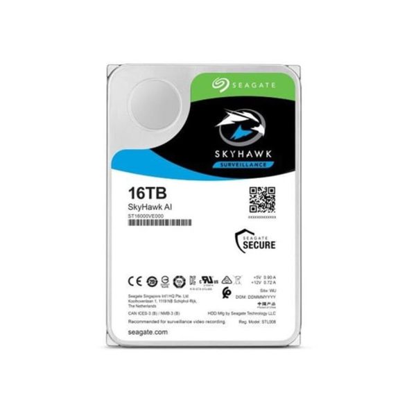 Seagate 16TB SkyHawk 3.5"  7200RPM SST16000VE002 7-24 Harddisk (İthalat)