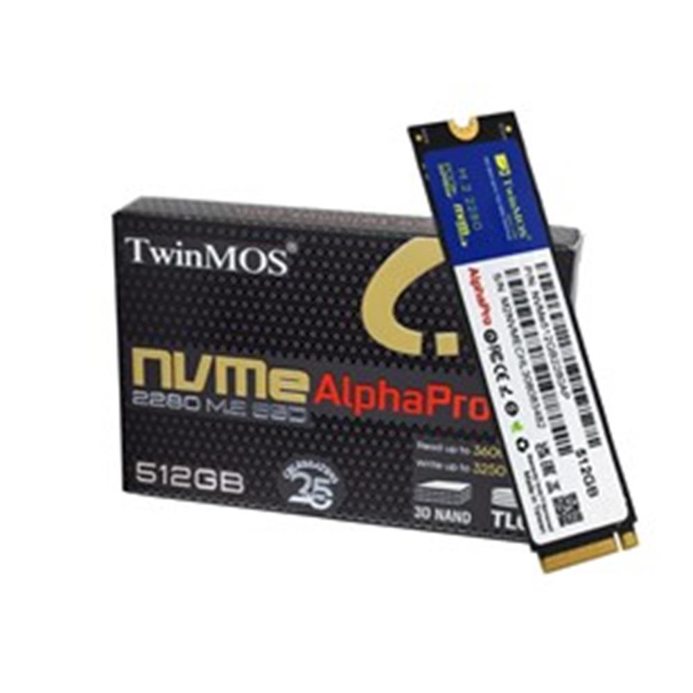 109921 TwinMOS 512GB M.2 PCIe Gen3 NVMe SSD (3600-3250Mb-s) NVME512GB2280AP TLC 3DNAND Ssd - Görsel 1
