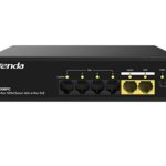 Tenda S106PC 6 Port 4 Port Poe+ 10-100 Mbps + 2 Port Uplink Switch Çelik Kasa Rack Mount