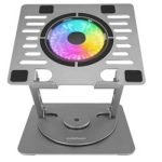 Addison AD-RC35 360 Derece Dönebilen Fanlı RGB Işıklı Metal Laptop Stand - Görsel 2