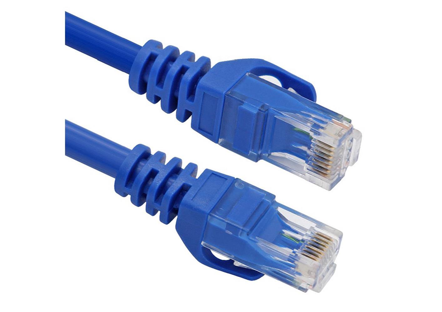 110196 Teldata TLD-1000M Cat6 10MT Mavi Utp Patch Kablo - Görsel 1
