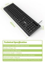 Acer OAK-0A0  Siyah Kablolu Sessiz Tuşlu  Klavye (Caps Lock) (Kablo Uzunluğu 1.50Cm) Caps Lock