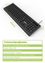 Acer OAK-0A0  Siyah Kablolu Sessiz Tuşlu  Klavye (Caps Lock) (Kablo Uzunluğu 1.50Cm) Caps Lock - Görsel 2