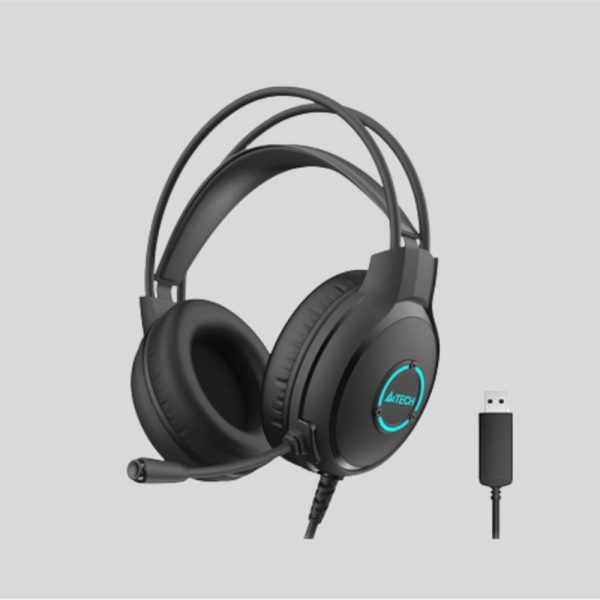 A4 Tech FH-300U Kablolu Siyah Neon Usb Mikrofonlu Kulaklık