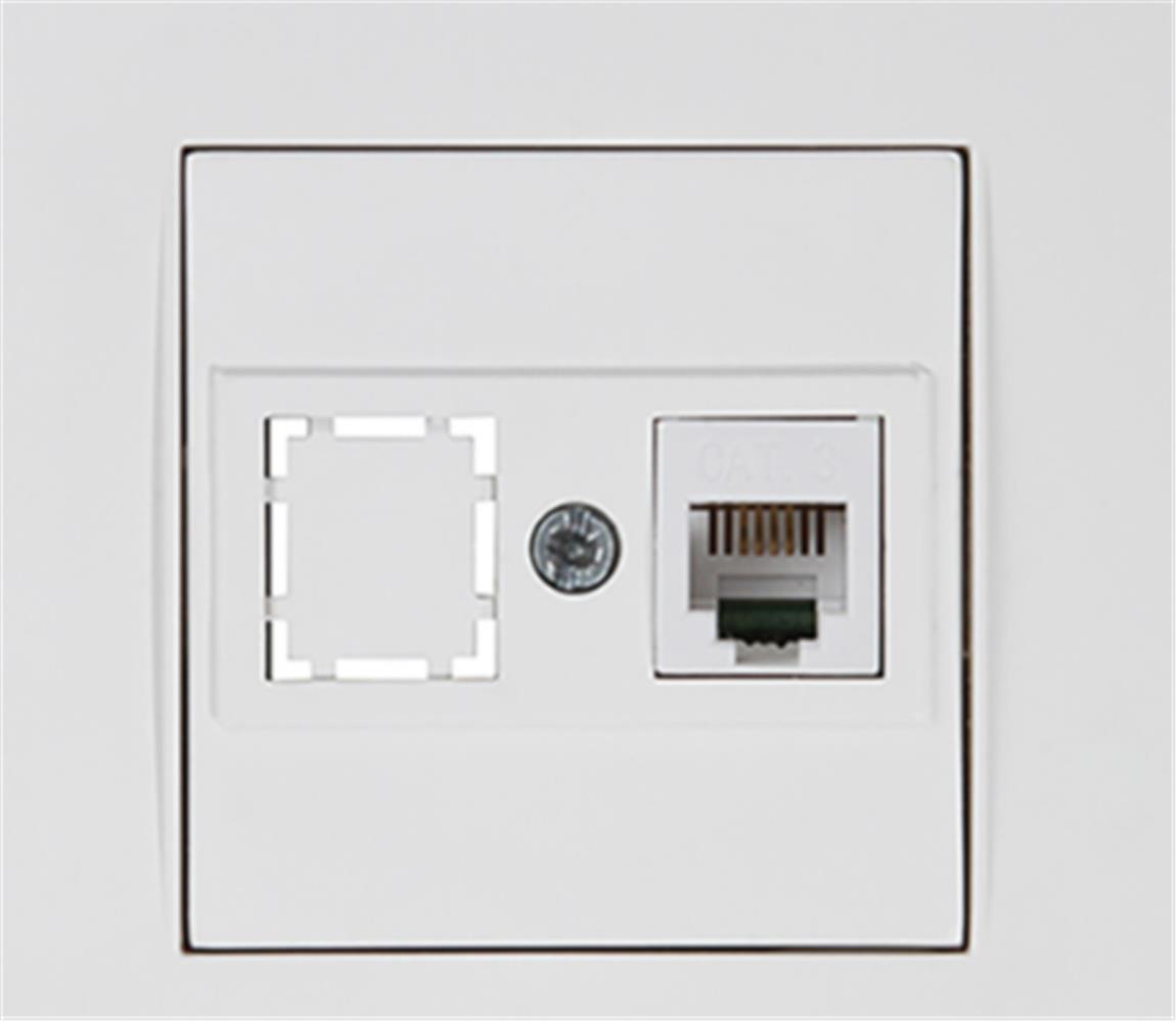 110724 Mutlusan Rita Telefon Prizi 1XRJ12 Beyaz Bilisterli (2220 125 0101B) - Görsel 1