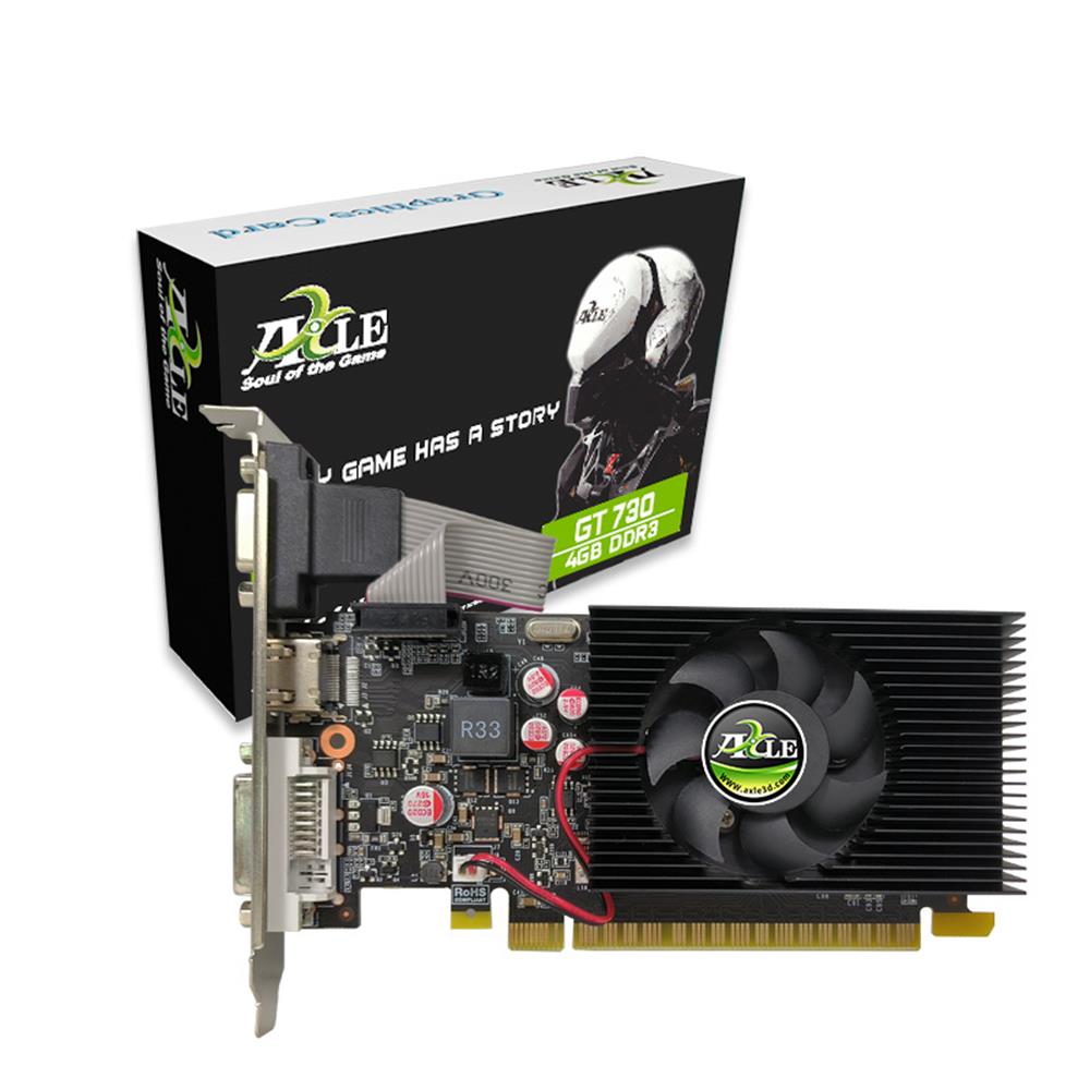 110932 AXLE GT730 PCI-E 4G DDR3 128bits CRT-DVI-HDMI LP Ekran Kartı - Görsel 1