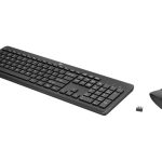 HP 230 18H24AA Kablosuz Klavye+ Mouse Set 2.4Ghz (2 x AAA keyboard; 1 x AA Mouse) Siyah