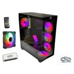 AZTECH AZT101 B 5 x RGB Fan Uzakdan Kumanda Siyah Akvaryum Gamin Kasa Temper Cam , RGB Switch - Görsel 2