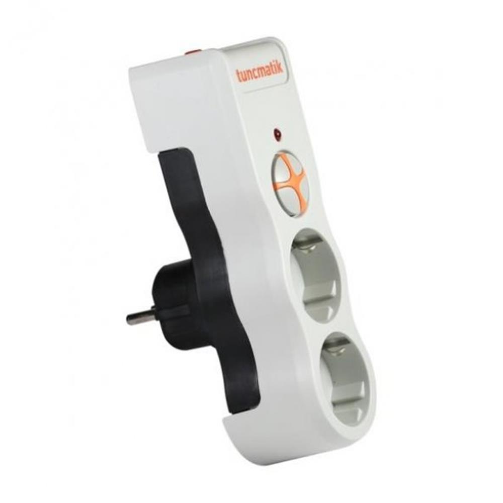 112821 Tunçmatik TSK19022 Powersurge2 Enerji Koruma Prizi 2li 1050 Joule Siyah - Görsel 1