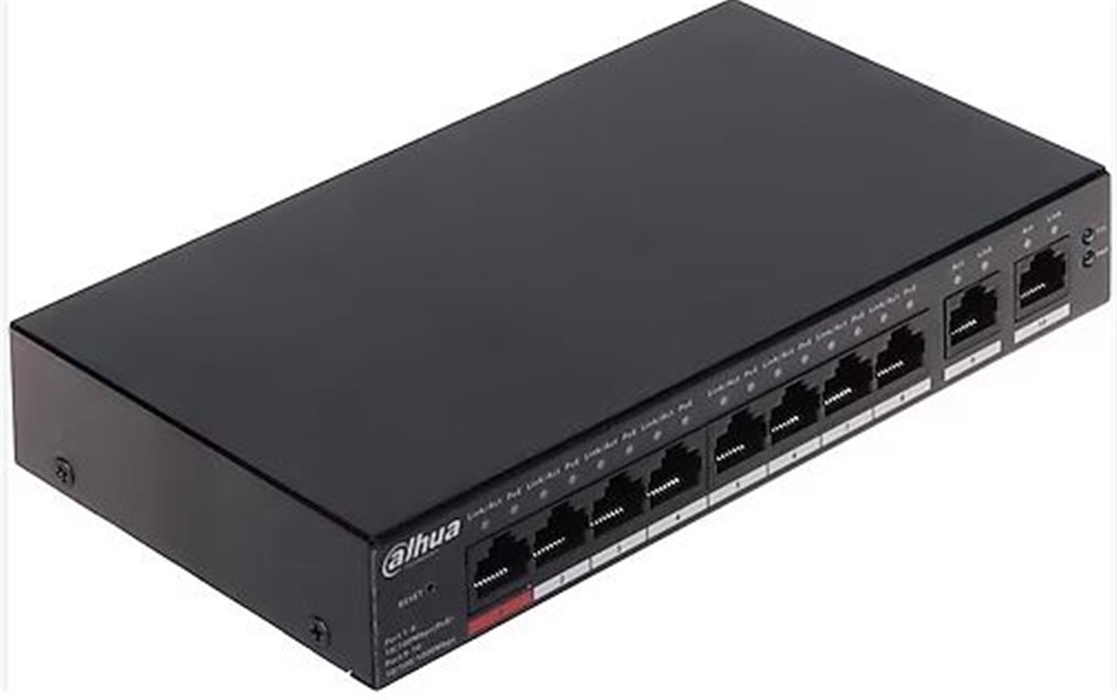 112909 Dahua CS4010-8ET-110 8FE PoE Port (110W) 2GE Uplink Cloud Managed Desktop Switch - Görsel 1