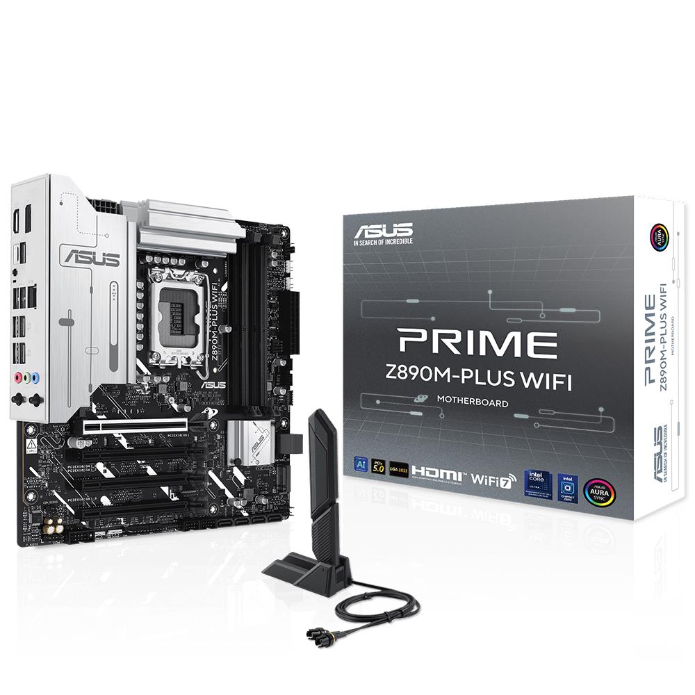 113560 Asus Prime Z890M-PLUS WIFI 7600MHz OC Wi-Fi 7 DDR5 Soket 1851 M.2 HDMI DP mATX Anakart - Görsel 1