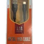 Megatech 3.1A A Örgülü Serisi Usb to Type-c 1mt  Data Kablosu Siyah