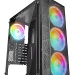 Everest CREST V1 Mesh Temperli Camlı 4x12cm Auto RGB Fan ATX Mid-T Gaming Oyuncu Kasası