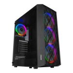 Everest BUMPY 4-12cm RGB Fan Tempered Camlı ATX Mid-T Gaming Oyuncu Kasası - Görsel 2