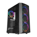 Everest FLAT MESH 4-12cm RGB Fan Tempered Camlı ATX Mid-T Gaming Oyuncu Kasası - Görsel 2