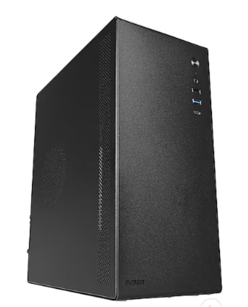 113807 Everest K250 PEAK 250W MICRO PSU Siyah USB3.0+USB2.0+TYPE-C+HD AUDIO Kompakt Mid-T PC Kasası - Görsel 1