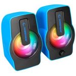 Rampage RMS-G7 FALSETTO 2.0 6 Watt RGB Ledli Mavi Multimedia Gaming USB Speaker - Görsel 2