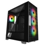 Rampage AZZA V2 Temperli Camlı Siyah 4-12CM ARGB Fan + Type-C ATX Mid-T Gaming Oyuncu Kasası - Görsel 2