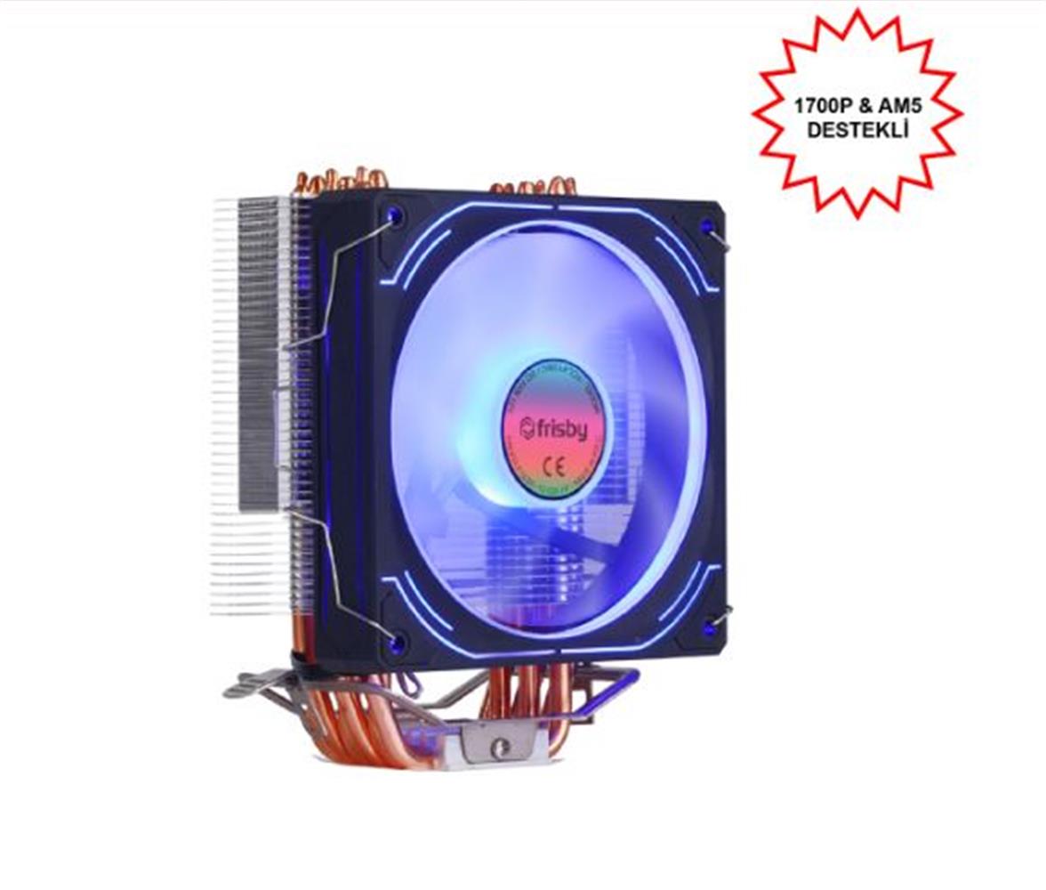 114040 Frisby FCL-F1336C Intel 1366-115x-1200-1700-AMD AM2-AM2+-AM3-AM4-AM5 CPU FANI - Görsel 1