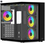 PowerBoost PB-SS02B Sea View USB 3.0, ATX 7 x ARGB Fanlı, Siyah Kasa (PSU Yok) - Görsel 2