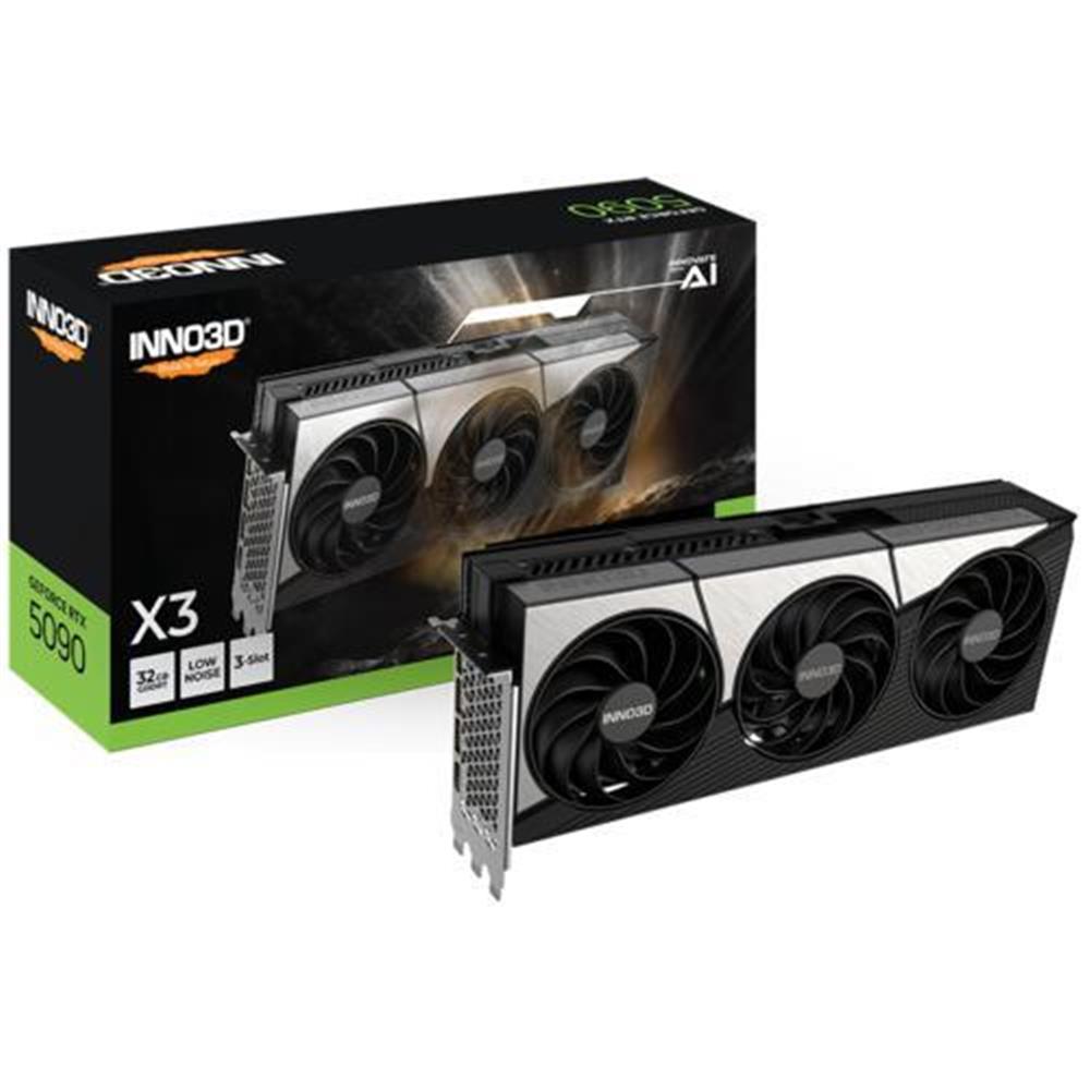114279 Inno3D RTX5090 x3 32GB 512Bit GDDR73xDP, HDMI, DLSS 4, NVIDIA Reflex 2 Ekran Kartı - Görsel 1