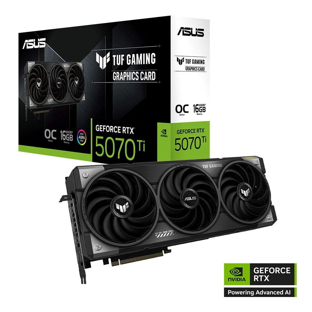 114475 Asus Tuf Gaming GeForce RTX5070Ti OC 16GB GDDR7 TUF-RTX5070TI-O16G-GAMING 256 Bit DLSS 4 Ekran Kartı - Görsel 1