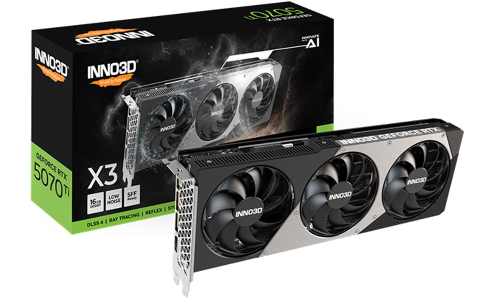 114541 Inno3D GeForce RTX5070Ti x3 OC 16GB 256Bit GDDR7 3x DisplayPort 2.1b, 1x HDMI 2.1b Ekran Kartı - Görsel 1