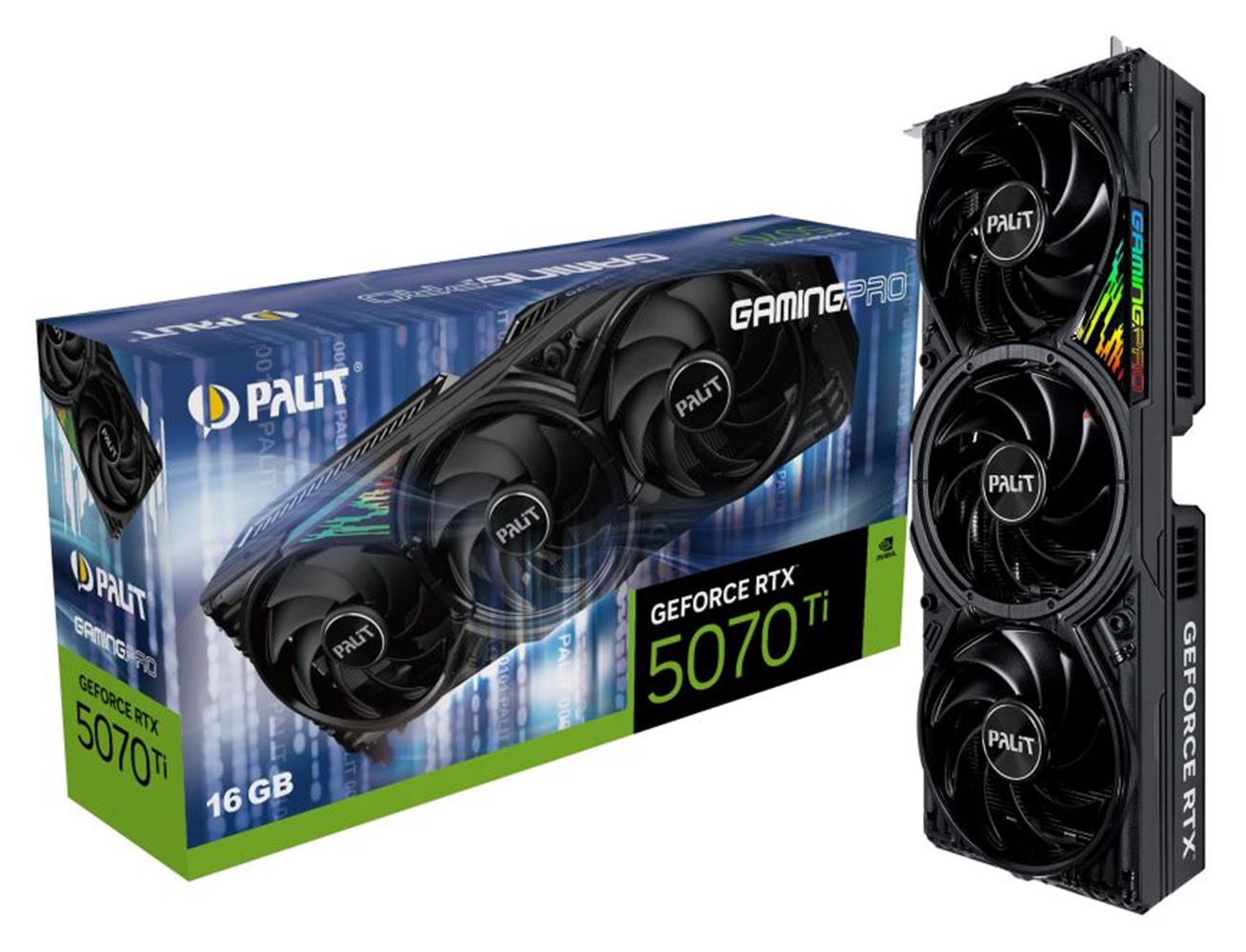 114542 Palit GeForce RTX5070Ti GamingPro 16GB-256bit GDDR7 HDMI 3xDP DLSS4 Ekran kartı - Görsel 1
