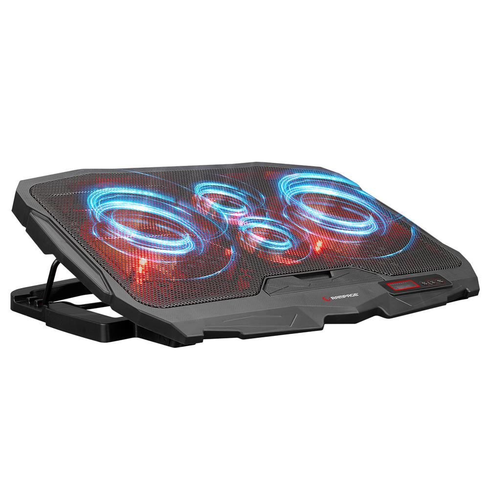 114588 Addison Rampage AD-RC4 COLDBREEZE Kırmızı Ledli Işıklı Fan 15"-17" Notebook Soğutucu Stand - Görsel 1