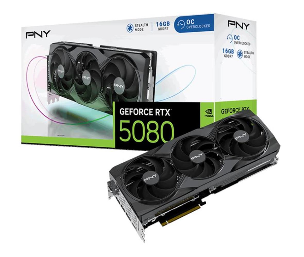 114755 Pny RTX5080 OC VCG508016TFXPB1-O 256 Bit GDDR7 16 GB Ekran Kartı - Görsel 1
