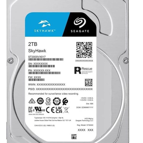 Seagate 2TB ST2000VX017 5900Rpm 256MB Harddisk 7-24 Güvenlik Diski (Koyuncu Distribitör Ürünü)