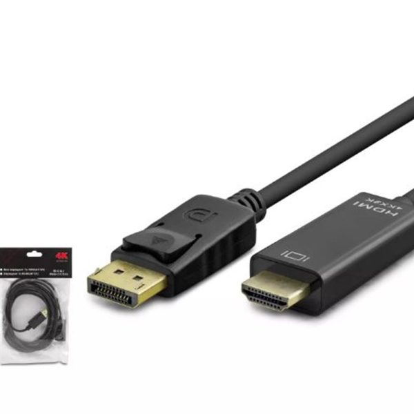 HADRON HDX7797 DISPLAY (M) TO HDMI (M) KABLO 4K 30HZ 3M SİYAH