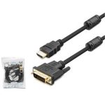 HADRON HDX7752 DVI (M) TO HDMI (M) KABLO 24+1 PVC 1.8M SİYAH 1.8M - Görsel 2