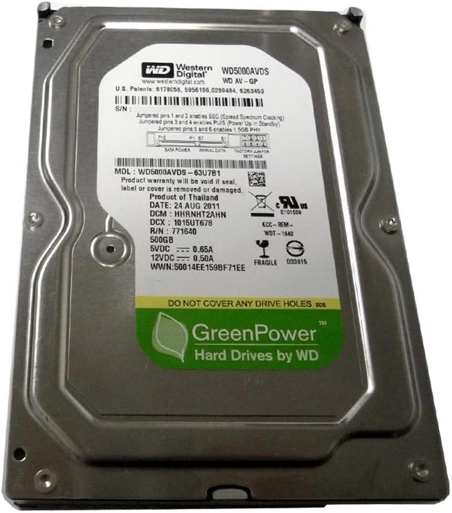 114946 Wd 500Gb WD5000AVDS SATA 3.0 5400 3.5" RPM Hard Disk - Görsel 1