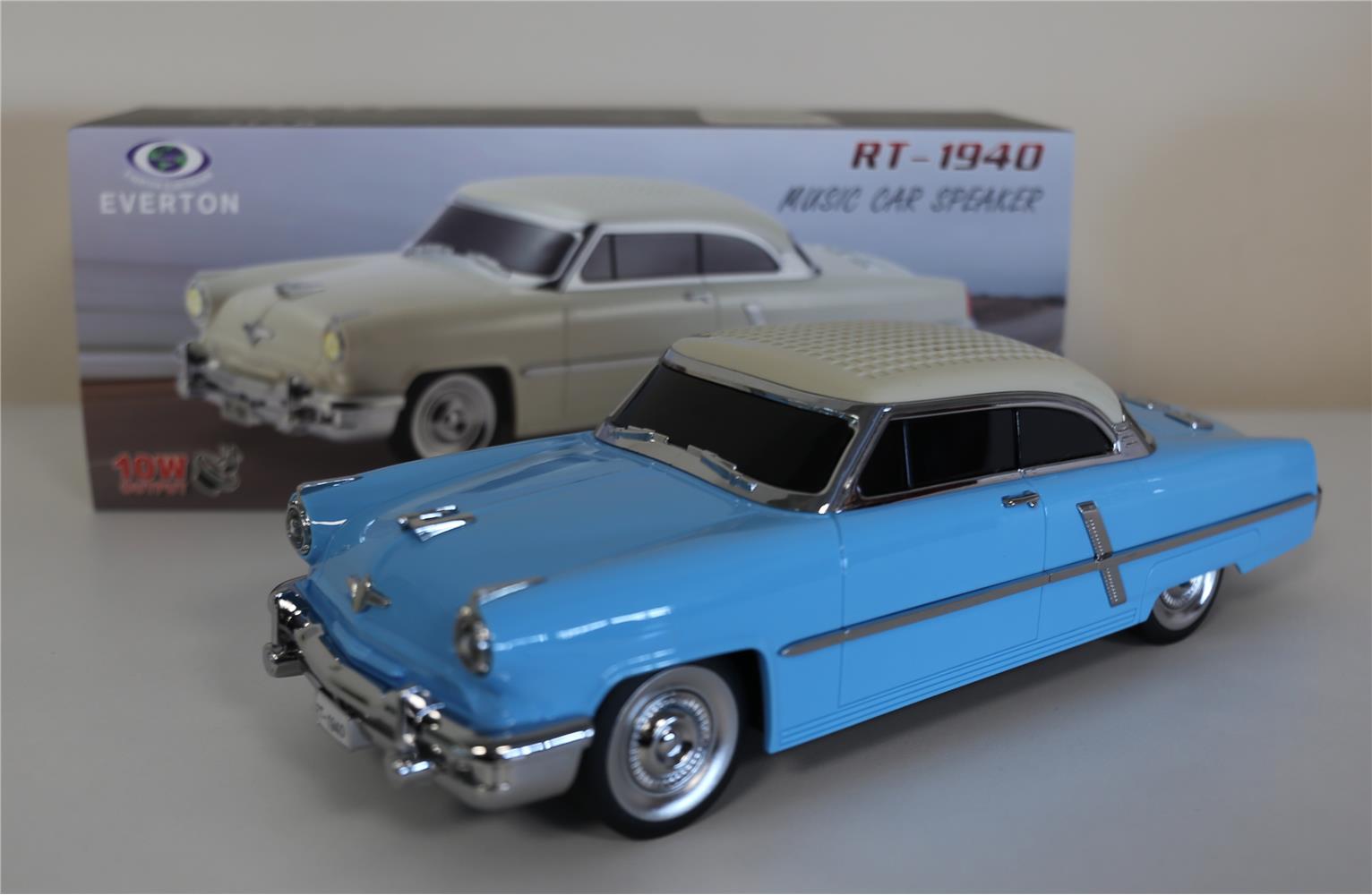 115045 EVERTON RT-1940 Mavi Bluetooth Fm-Usb-Tf-Aux Şarjlı Nostaljik Radyo - Görsel 1
