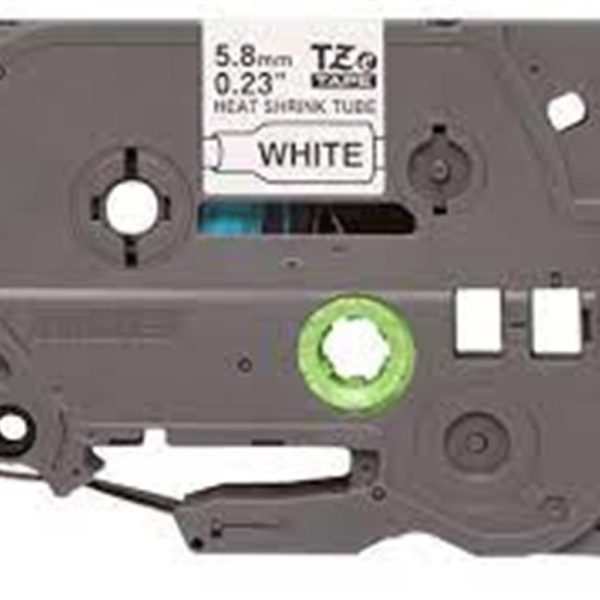 Brother P-Touch HSE-231 12 mm Beyaz Üzerıne Sıyah  Isı ile Daralan Laminasyonlu Etiket
