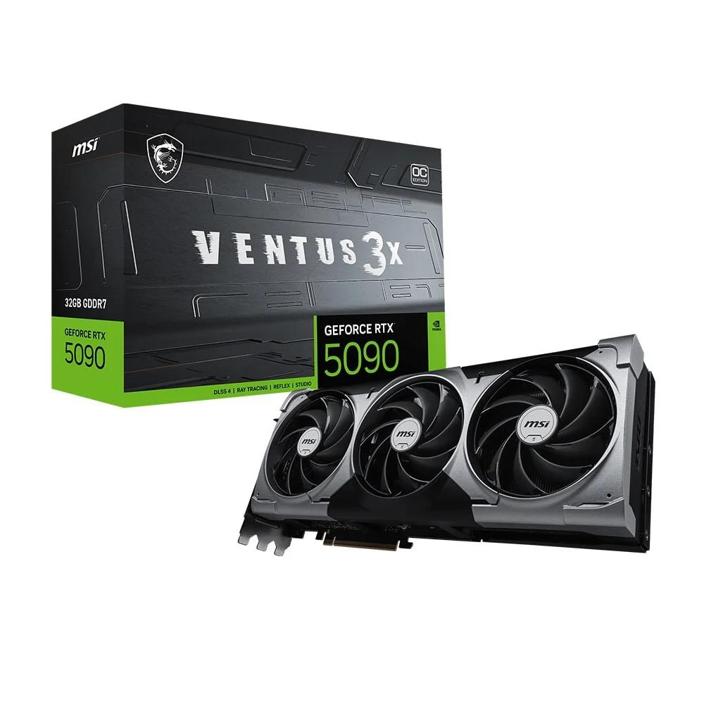 115090 Msı GeForce RTX5090 32G VENTUS 3X OC 32GB GDDR7 512 Bit DLSS 4 Ekran Kartı - Görsel 1