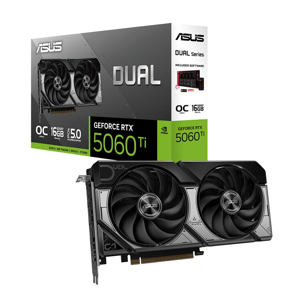 115344 Asus Dual GeForce RTX5060Ti OC 16GB GDDR7 128 Bit DLSS 4 DUAL-RTX5060TI-O16G Ekran Kartı - Görsel 1