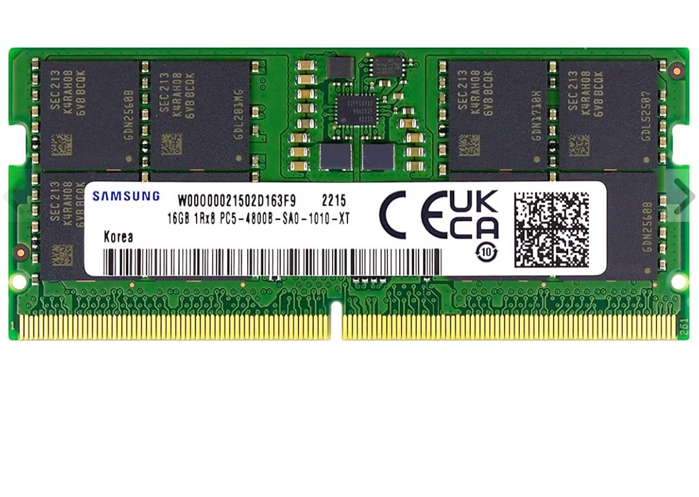 115430 Samsung 16 GB 4800MHz M425R2GA3BB0-CQK DDR5 Notebook Ram - Görsel 1