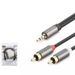 HADRON HDX1067 1.5M  3.5MM TO 2RCA KABLO 2LINE GOLD  SİYAH