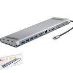 HADRON HDX7854 TYPE-C HDTV COMBO TYPE-C + HDMI 4K 30Hz + 4-USB3.0 + VGA + AUDIO +