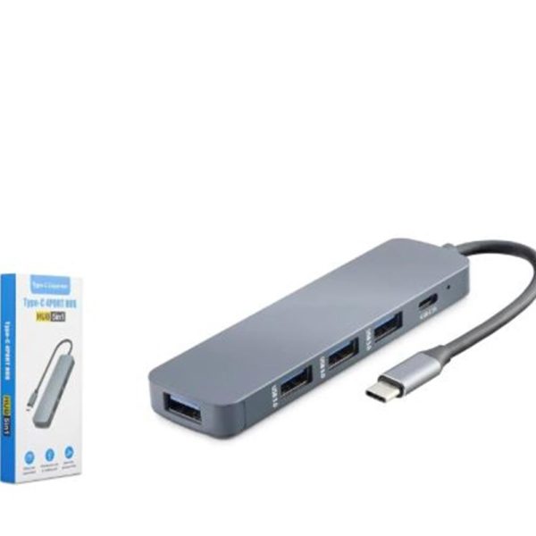 HADRON HDX7044 TYPE-C HUB 4-USB3.0 + DC SV GRİ